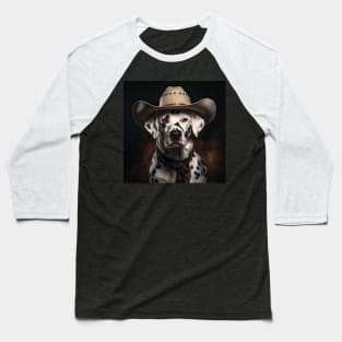 Cowboy Dog - Dalmatian Baseball T-Shirt